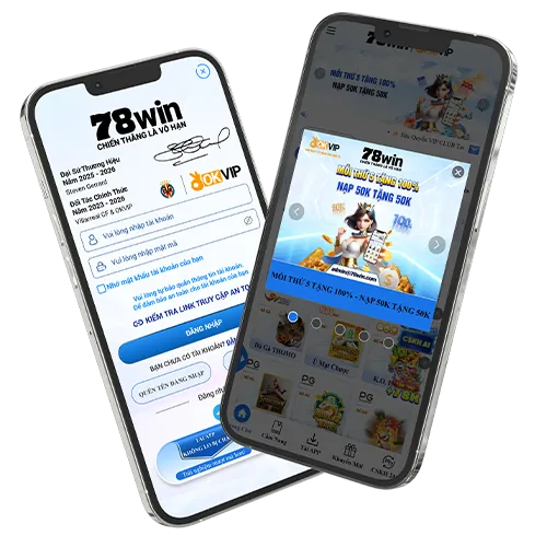 Điện thoại hiển thị ứng dụng 78be App Android
